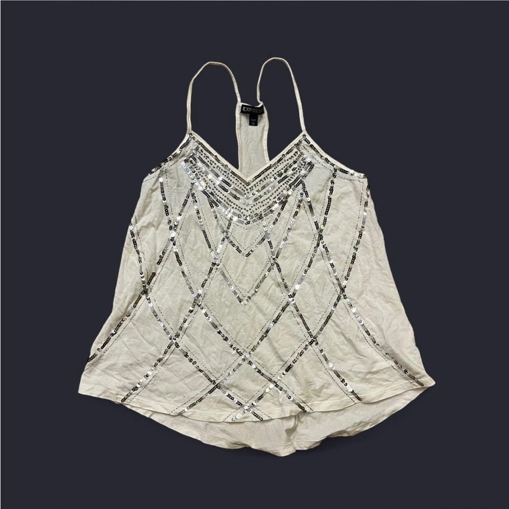 Express Cream Sequin Camisole